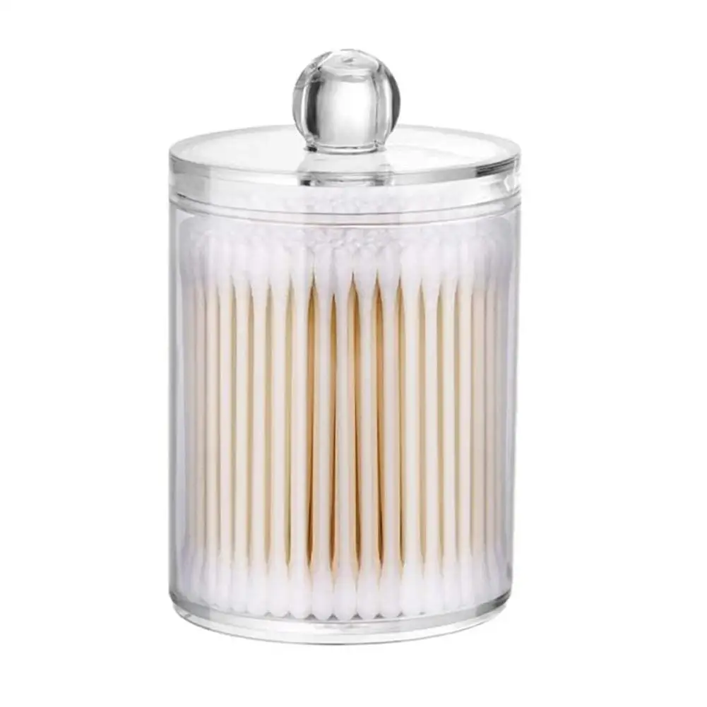 Soporte de plástico para hisopo de algodón, caja de almacenamiento, organizador de almohadillas de algodón para maquillaje, almacenamiento en el baño para cosméticos, almohadilla desmaquillante