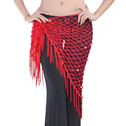 Triangle Scarf Shawl Belly Dance Costume Belly Dance Waist Chain Belly Dance Hip Scarf Mermaid Sequin Hip Scarf