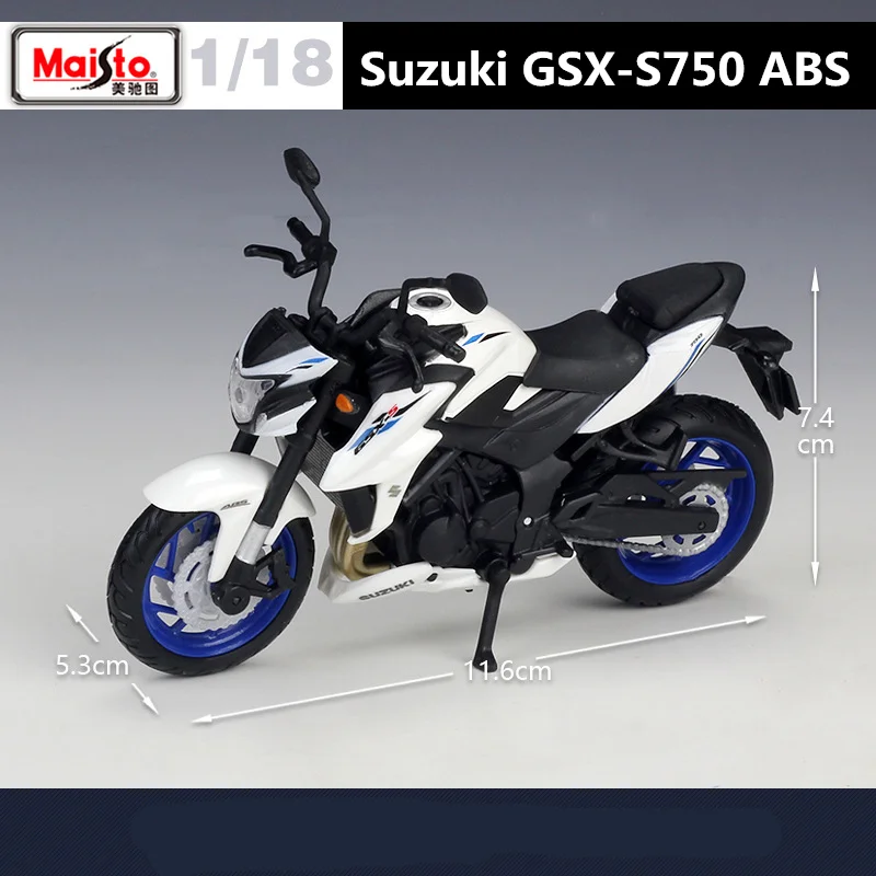 Maisto 1:18 Suzuki GSX-S750 ABS Alloy Racing Motorcycle Model Simulation Diecast Metal Street Motorcycle Model Children Toy Gift