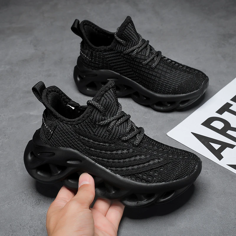 New Mesh Kids Running Shoes Outdoor Youngsters Teens Casual Walking Student Fashion Sneakers Breathable Soft Children Sports image 2
