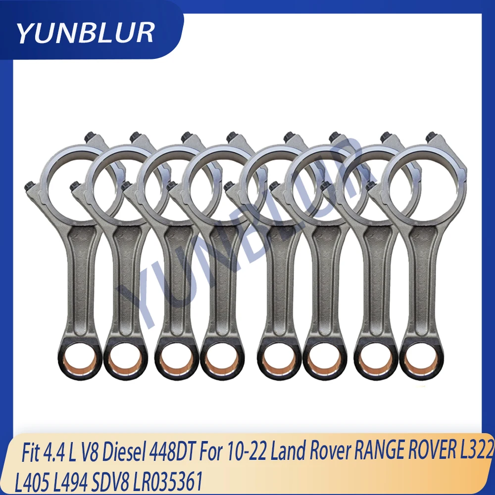 

448DT 8pcs Engine Parts Connecting Rod Set Fit 4.4 L V8 Diesel For 10-22 Land Rover RANGE ROVER L322 L405 L494 SDV8 LR035361