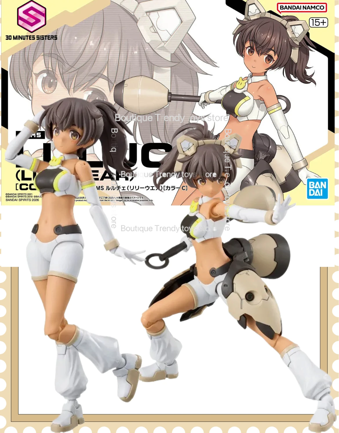 

Bandai Genuine 30MS LULUCE (LILY WEAR) [COLOR C] Anime Action Figure Collectible Assembly Model Toys Ornaments Gift Children Kid