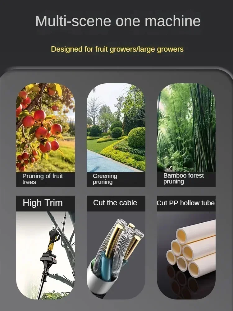 110V/220V Powerful Electric Scissors with Lithium Battery for Tree Pruning and Cutting, Garden Fruit Tree Trimming Shears D