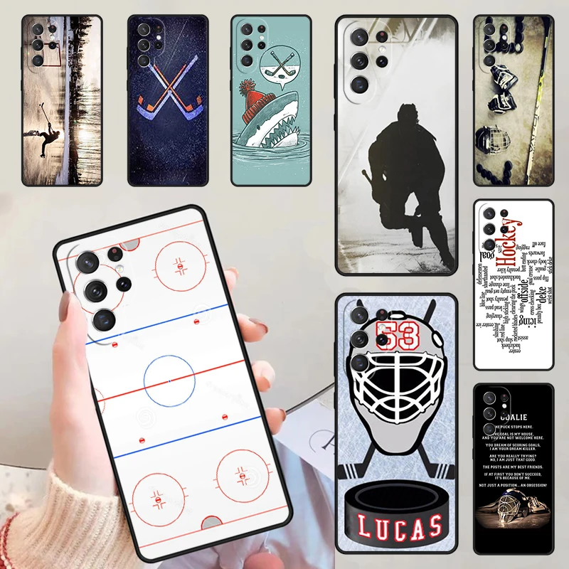 Ice Hockey Club Pattern Phone Cases For Samsung Galaxy S23 S20 FE S21 S22 Ultra Note 20 S8 S9 S10 Note 10 Plus Cover