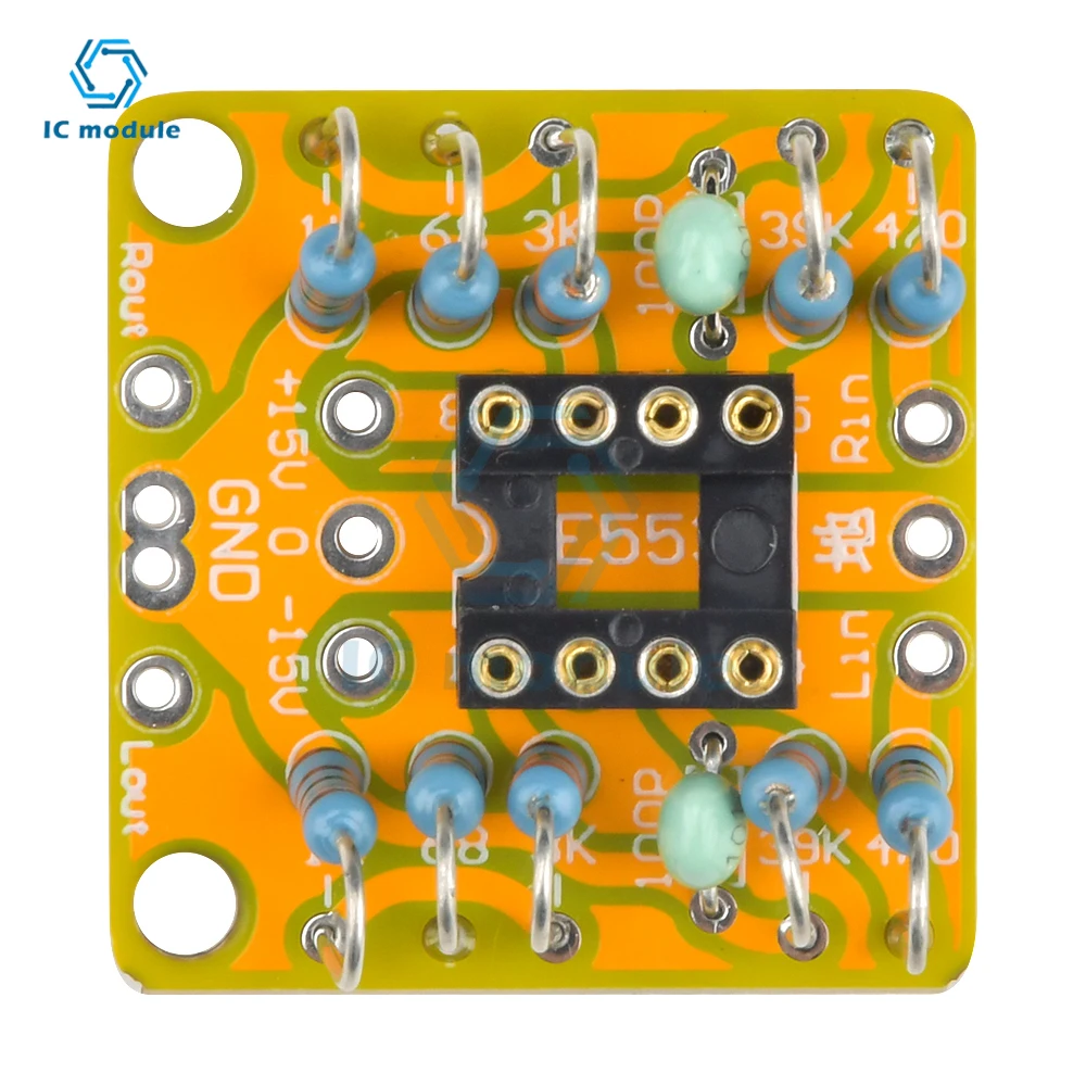 Dual OP Amp Board Preamp DC Amplification PCB for NE5532/OPA2134/OPA2604/AD826