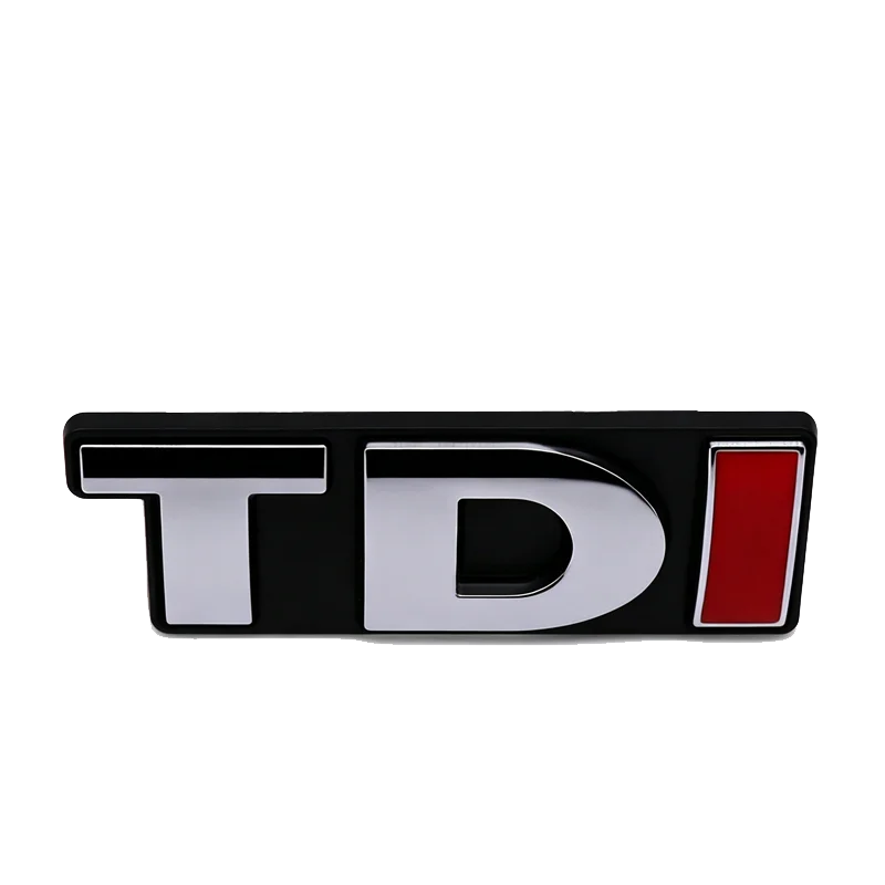 3D Metal TDI Car Grille Emblem Auto Exterior Decoration Accessory for Volkswagen VW Golf Passat Touareg