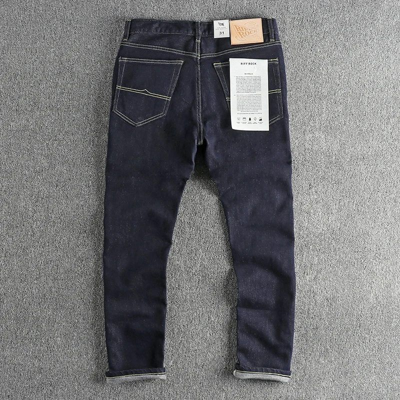 Jeans stretch déFlexpour hommes, petite jambe droite, pantalons décontractés confortables, pantalons pour jeunes assortis, couleur primaire, tendance