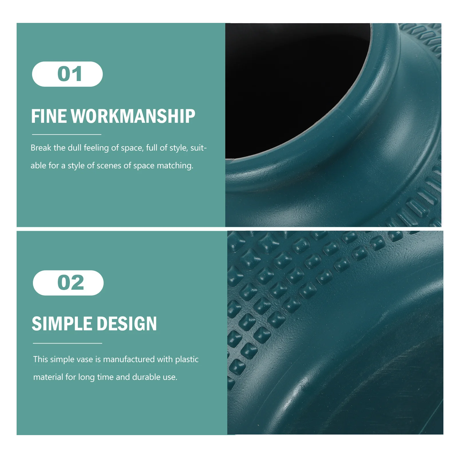 

Plastic Flower Vase Modern Simple Design Table Centerpiece For Home Office Decor Desktop Dried Flowers Hydroponics Arrangement