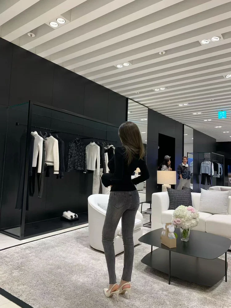 

Женские джинсы-леггинсы Slim Fit с высокой талией, модные, осенние, утягивающие, удлиненные, универсальные, с легким вырезом по низу