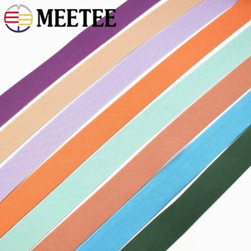 Meetee 2/3Meters 25-40mm Elastic Band for Repair Garment Trousers Pants Stretch Strap Fabric Tape DIY Clothes Sewing Accessories