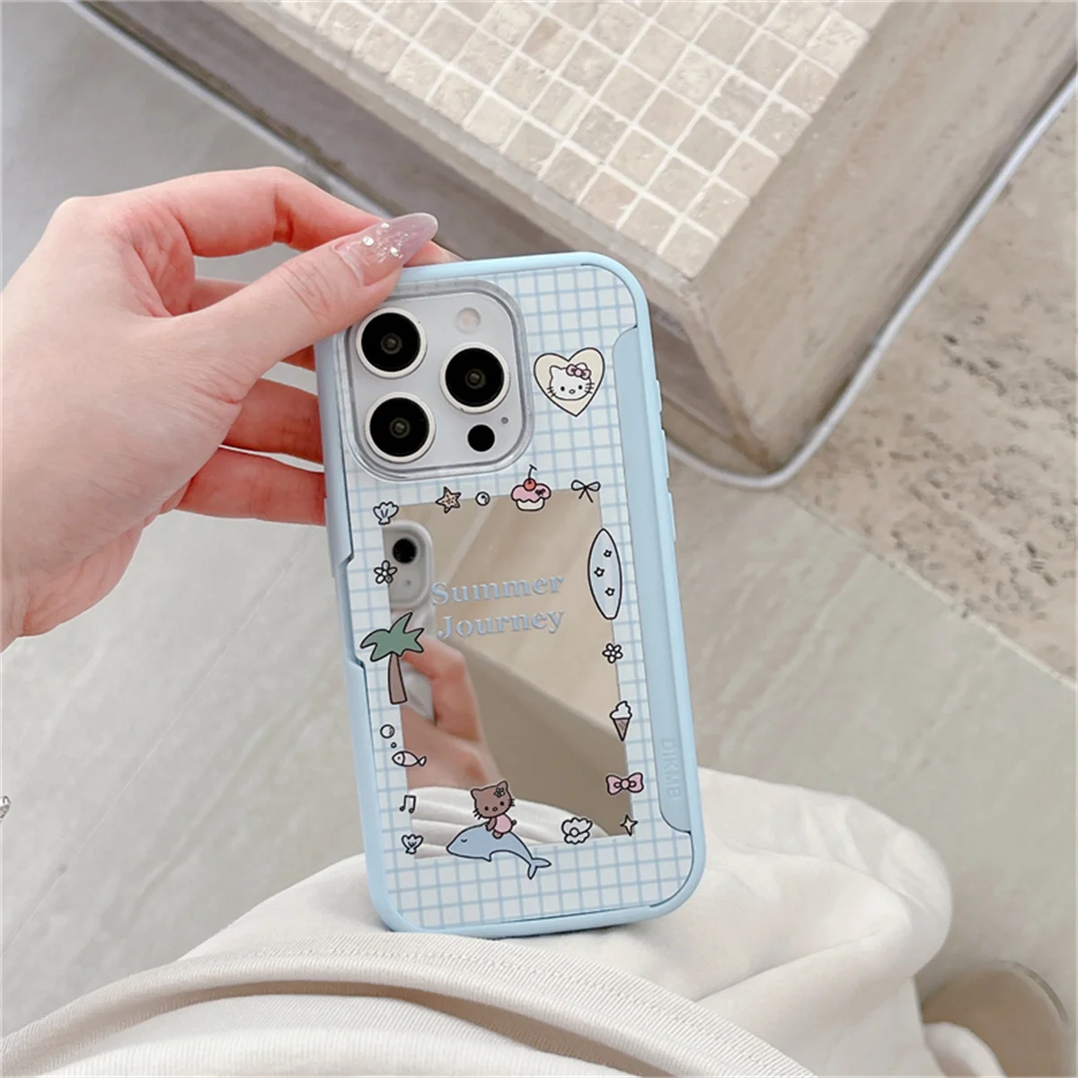 

New 2025 KT catINS Korean Cute Luxury Stylish Shockproof Phone Case For iPhone 16 15 14 13 Pro Max Lovely Anti-fall Cover Funda