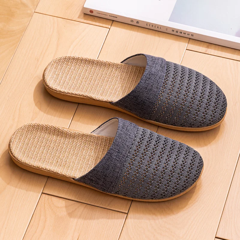 

Fashion Men House Slippers Women Breathable Indoor Slippers Slip-on Open Toe Home Shoes Closed-Toed Mute Slippers Shower