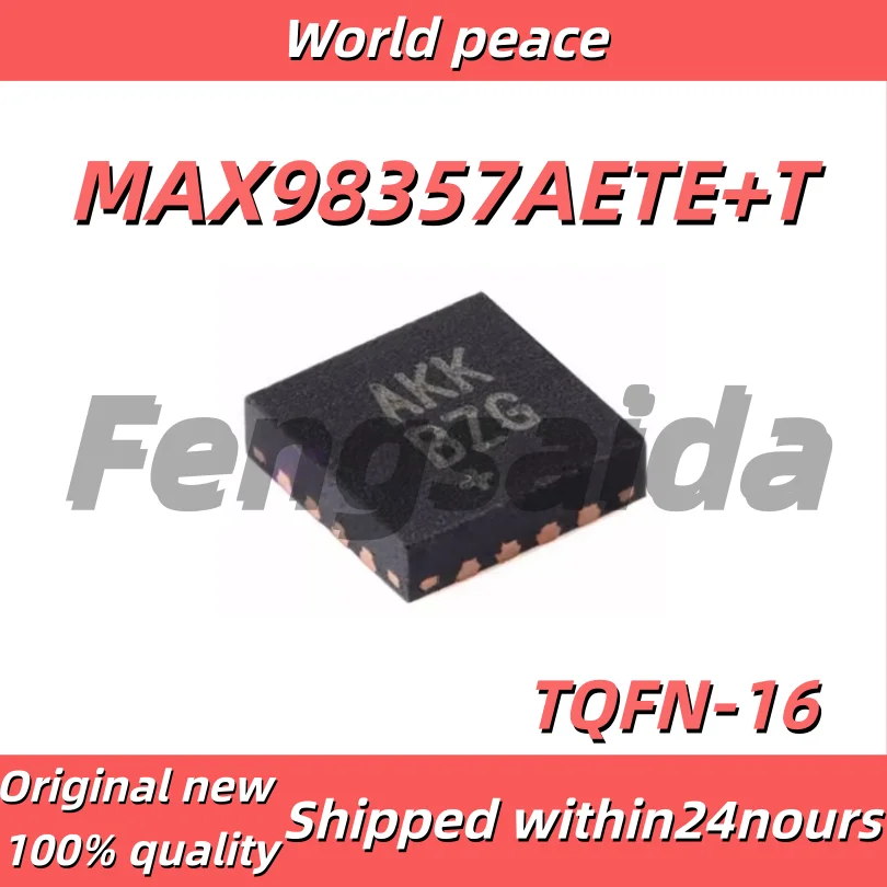 (1-10pcs)100% Brand new original MAX98357AETE T Silkscreen AKK SMD TQFN-16 Audio Amplifier