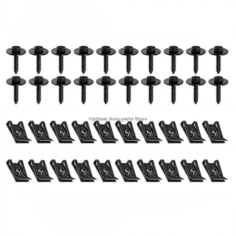 

Vibration Resistant Car Mudguard Fastener Bracket StAND Screw U Metal Washer Weatherproof Design Easy Mounting
