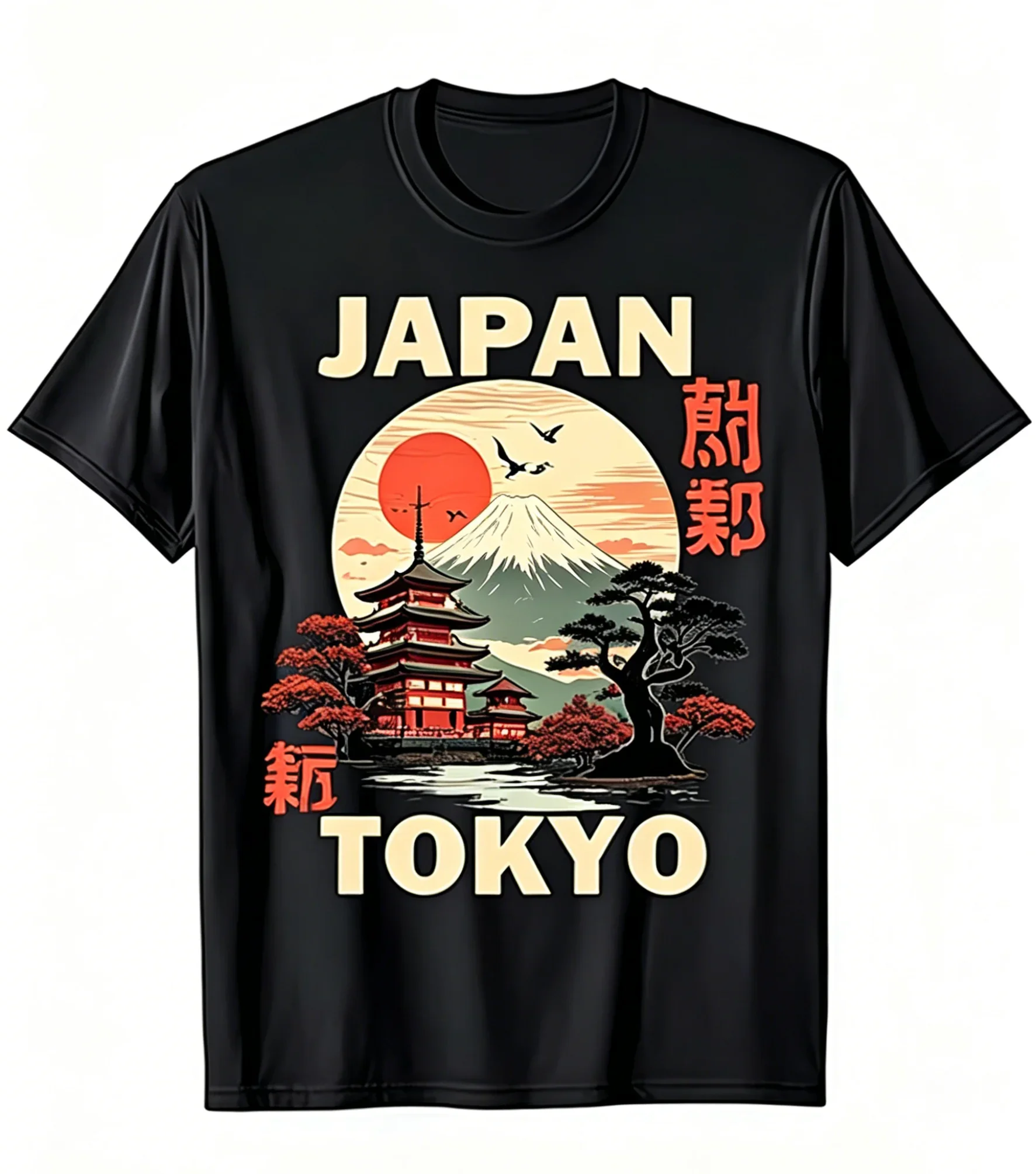 Harajuku Style Japan Graphic Tee Tokyo Women T Shirt Aesthetic Urban Fashion Top Trendy Oriental Culture Art Print Tshirt