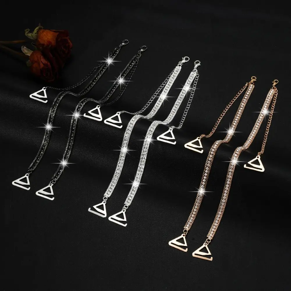 Non-Slip Rhinestone Bra Straps Removable Sexy Off-the-shoulder Bra Shoulder Belts Adjustable Decorative Bra Straps Replacement