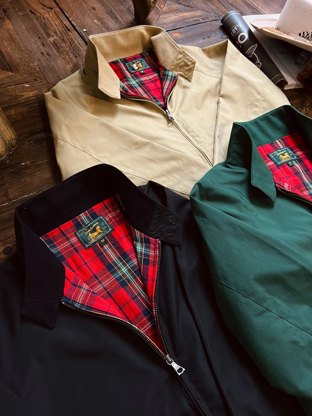 Featuring an English Green Harrington G9 Jacket Eternal Classic Outerwear