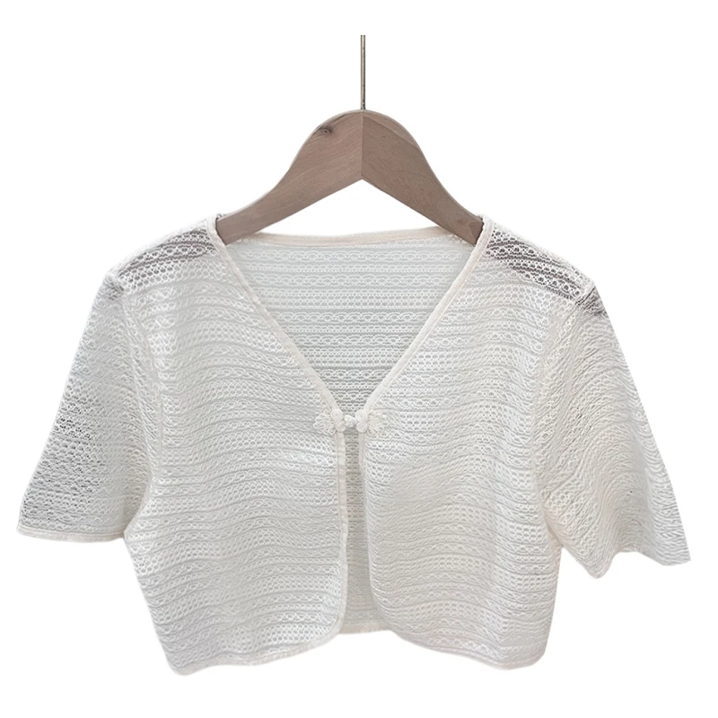 Nieuwe Chinese Sle Lace oulder priem ort Sve Dames Dr Outer Thin Me Top Vintage Pendelen Sle Button Design