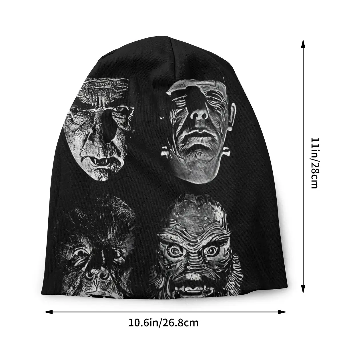 Universal Monster Mash Bonnet Homme Fashion Thin Skullies Beanies Zombie Caps For Men Women Creative Hats