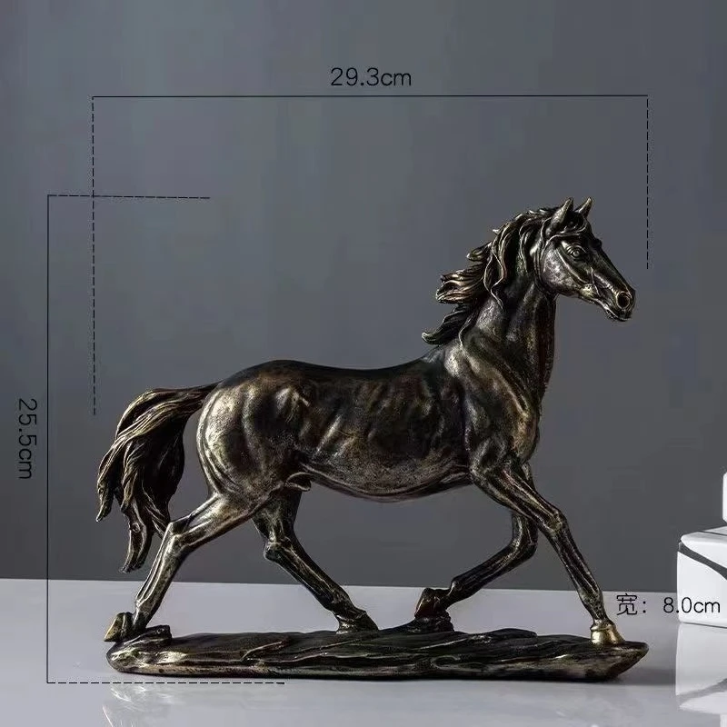 

Vintage Resin Horse Sculptures, Home Decor for Bedrooms, Study Rooms, and Office Desks,Art Collectibles,and Sculptural Ornaments