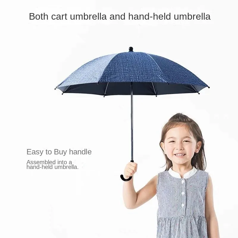 Adjustable Umbrella, Clamp Umbrella Bent Freely with UV Protection, Beach Chair Umbrella for Stroller Sombrilla Playa