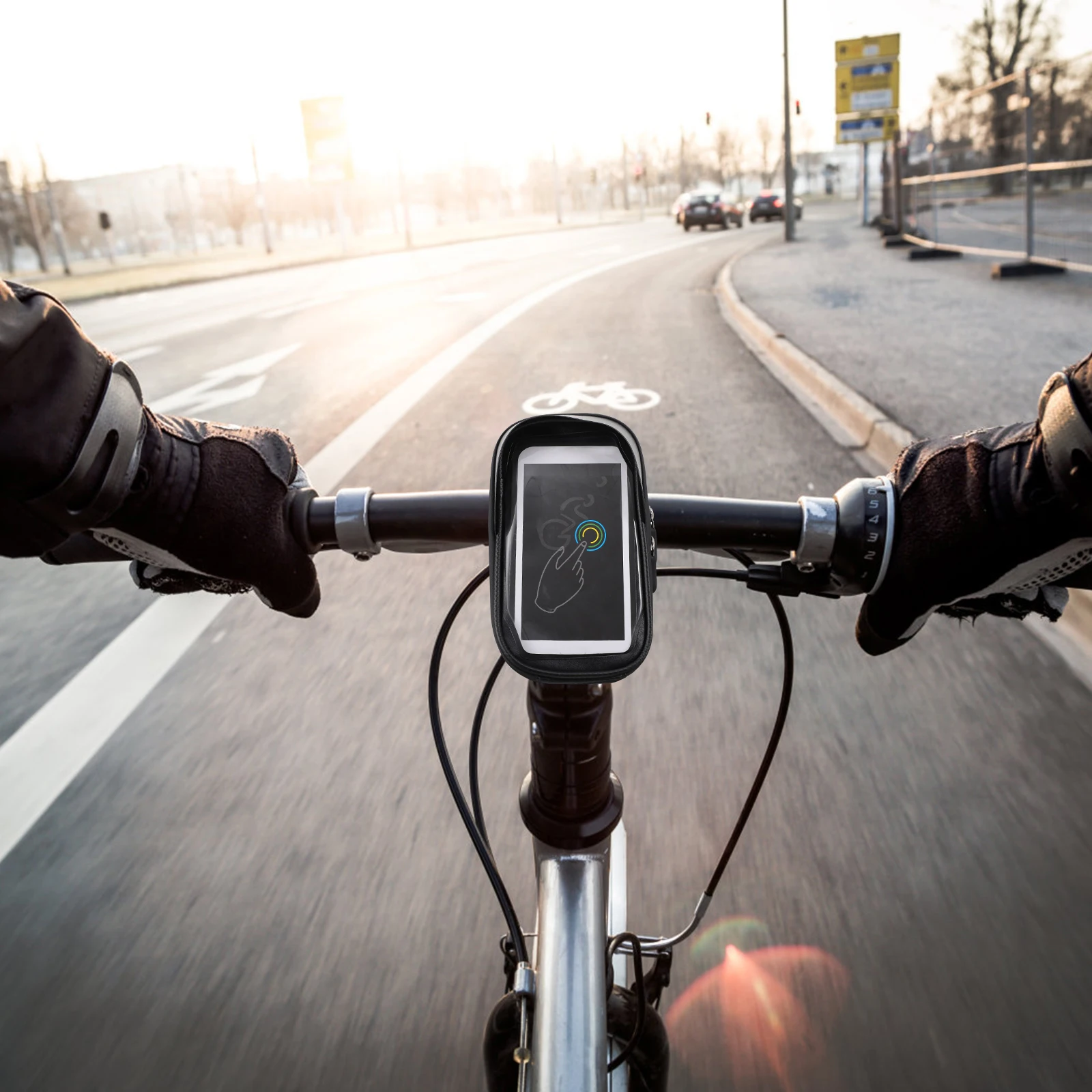 

1 шт. водонепроницаемая велосипедная сумка для телефона, большая вместительная устойчивая к царапинам велосипедная сумка для хранения, непромокаемая сумка на переднюю раму на каждый день