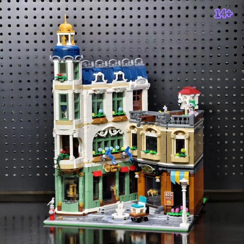 

New 3456pcs FIT 11371 European Shopping Street Blocks City Architecture Modular Brick Model Birthday Gifts Desktop Decoration