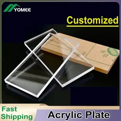 Transparent Plexiglas Clear Plastic Acrylic Sheets Board Organic Glass Plate 100x100mm-200x200mm Thick 1 2 3 4 5 8-15mm