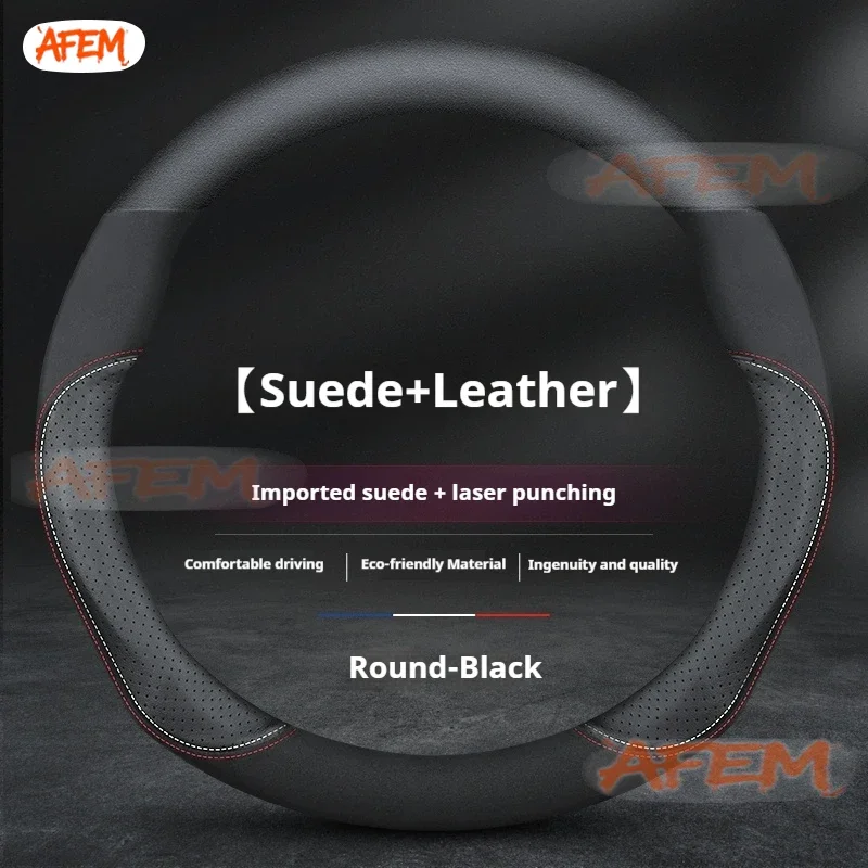 For Dodge Durango Challenger RAM 1500 Dart Journey Charger Nitro Avenger Leather Suede Car Steering Wheel Cover Auto Accessories
