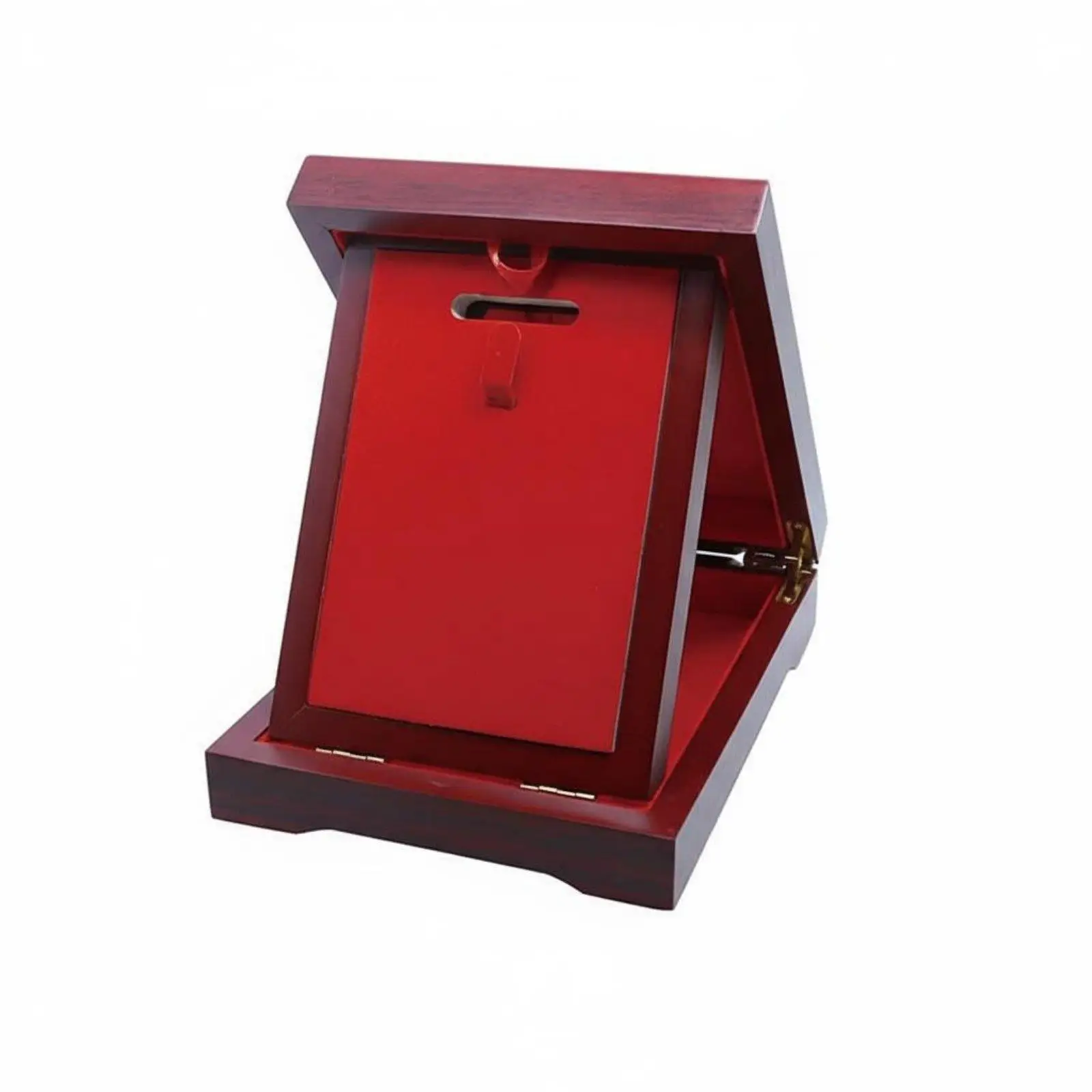 Wooden Medal Display Case with Velvet Lining Multipurpose Award Box Home Decoration for Sports Recognition