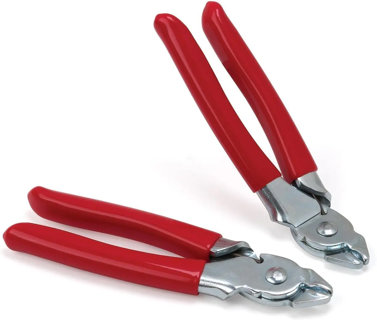 

2-Piece Hog Ring Pliers Set with Straight and 45-Degree Angles for Fastener Installation