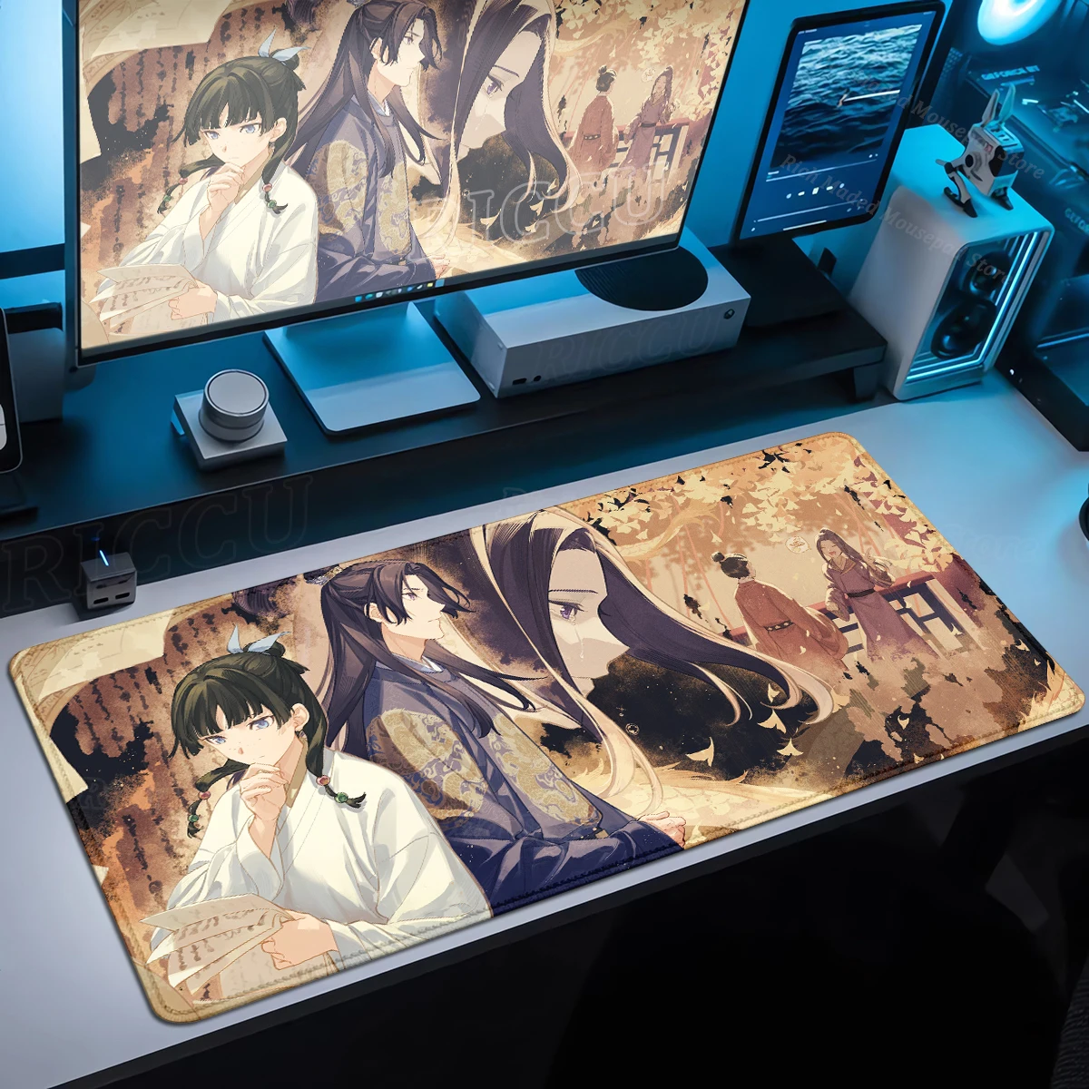 

Anime Apothecary Diaries Gamer Computer Mousepad XXL Mouse Mat Natural Rubber Non-Slip Office Large Tablemat PC Extended Deskmat