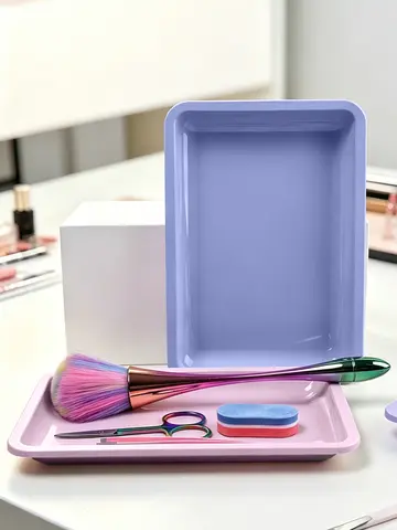 1pcs Stainless Steel Cosmetic Storage Tray Nail Art Equipment Plate Doctor Surgical Dental Tray Nails Dish Tool Storage Tray