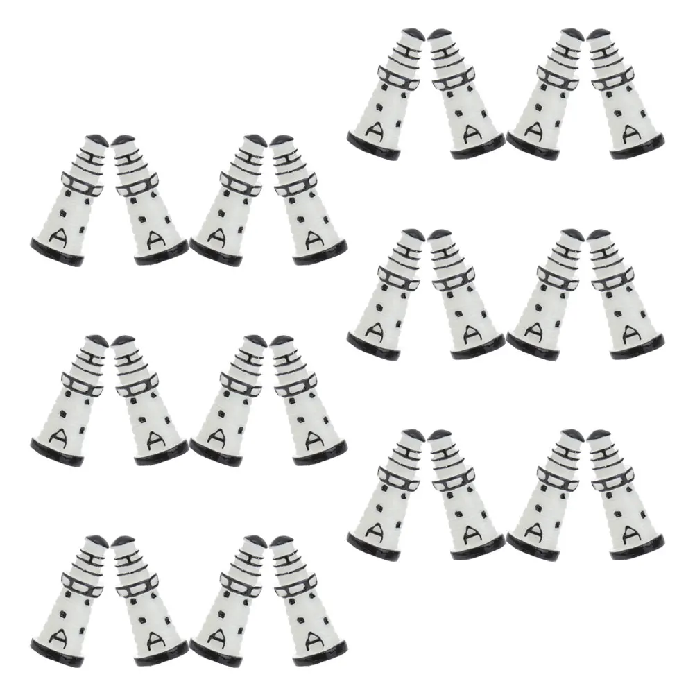 

24 Pcs Lighthouse Decor Resin Tiny Lighthouse Figures for Bonsai Aquarium Tabletop DIY Durable Compact White Statues