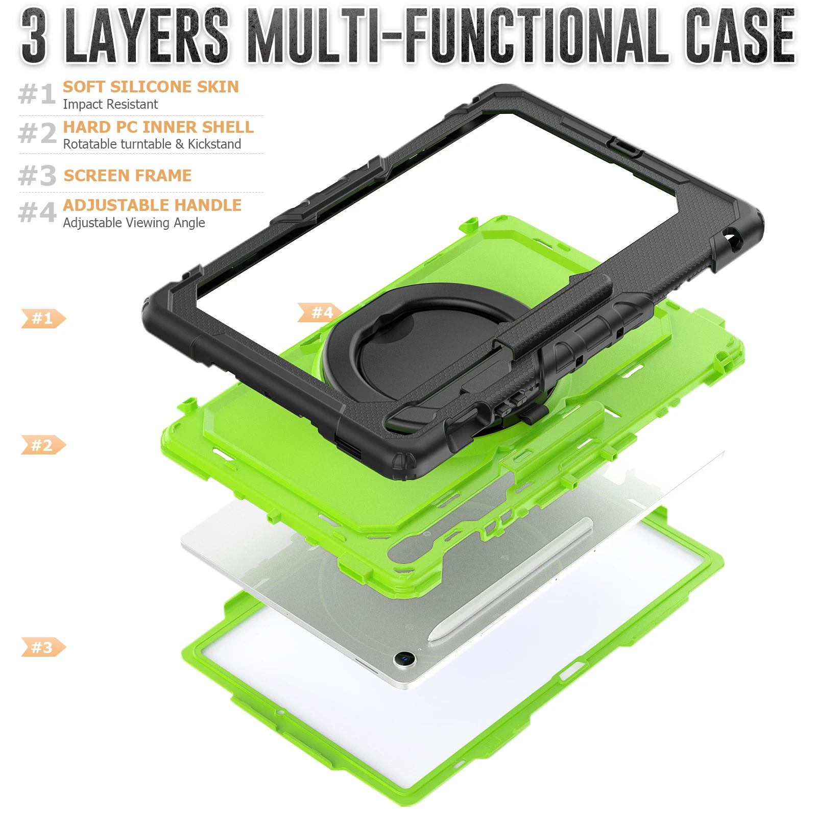 Rotating Case For Galaxy Tab S12 S11 S10 S9 S8 Ultra 14.6