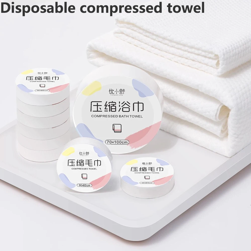 5pcs Disposable Compressed Towels Bathroom Bath Towels for the Body Shower Robe Sauna Beach Towel Spa Wipes Travel Face Bathrobe