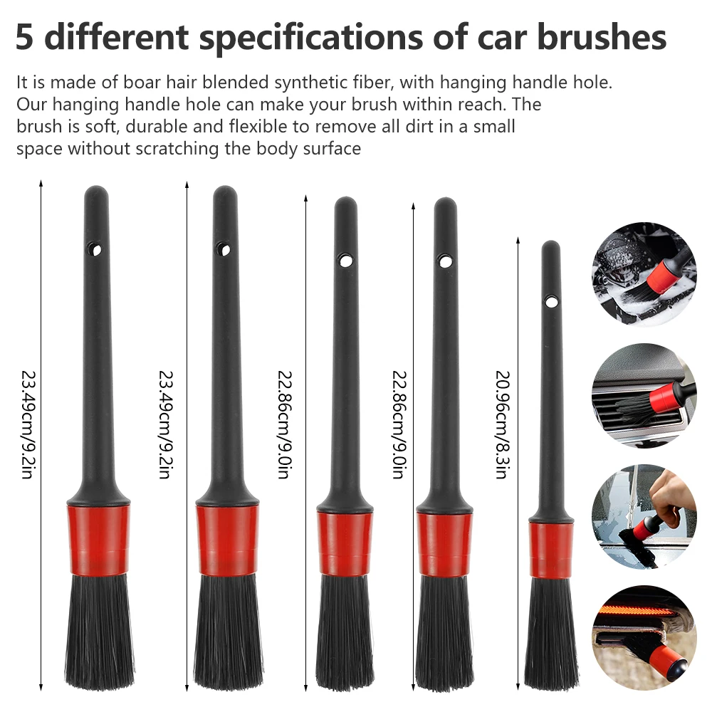 Car Cleaning Brush Set 14PCS Car Detail Cleaning Brushes Set Detailing Car Brush with Rim Brush Soft Tyre Brush Drill Brushes