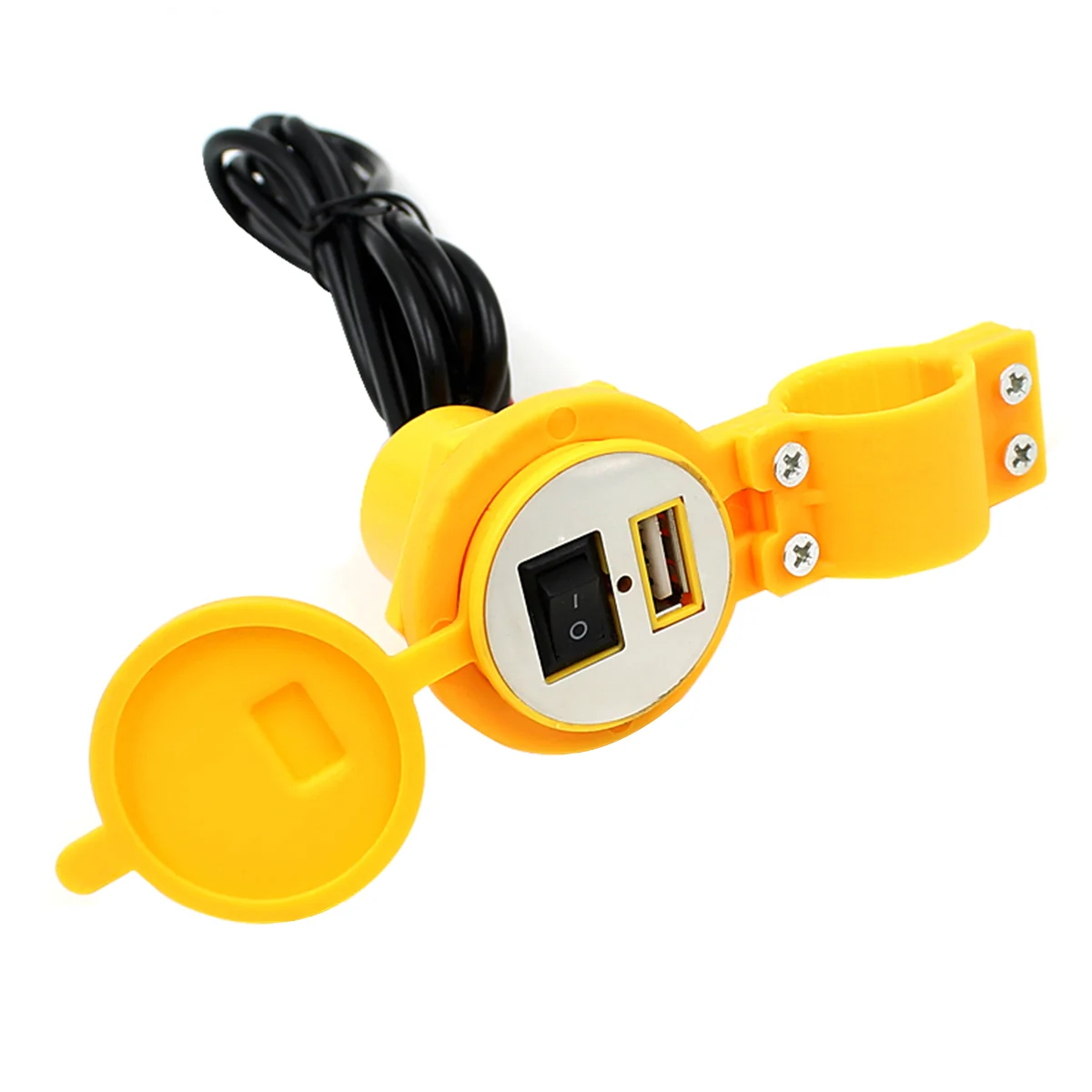 

Waterproof 12V 15A Motorcycle Motorbike USB Power Supply Port Socket for Cellphone /GPS /MP3 (Yellow)