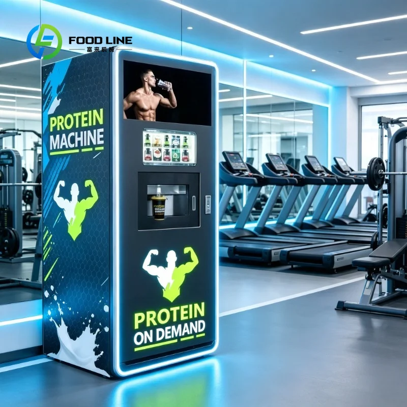Innovative Gym Vending Machine, Custom Smart Automatic Fitness Beverage Dispenser for Whey Protein Drinks with SDK Support