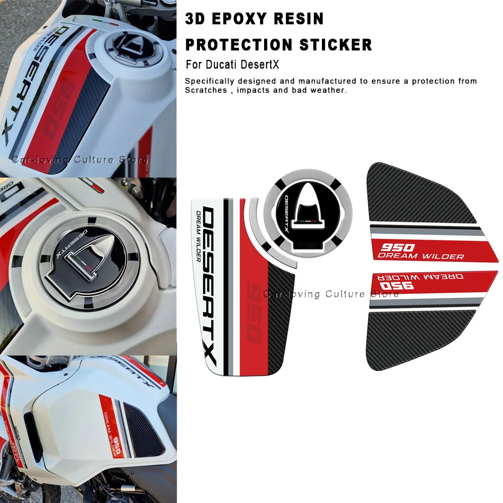 For Ducati DesertX 2022 Waterproof Protective Sticker Motorcycle Stickers Tank Pad Protection Kit