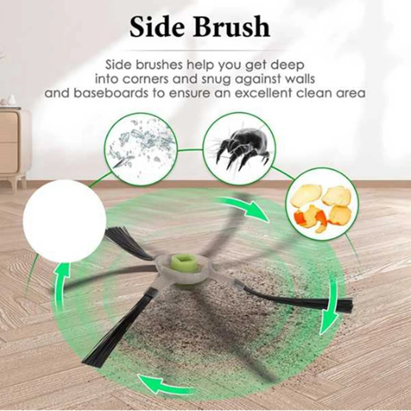 12PCS HEPA Filter Side Brush   For Lefant M210 M210S M210B M213 Vacuum Cleaner Accessorie Vacuum Cleaner Replacement Parts