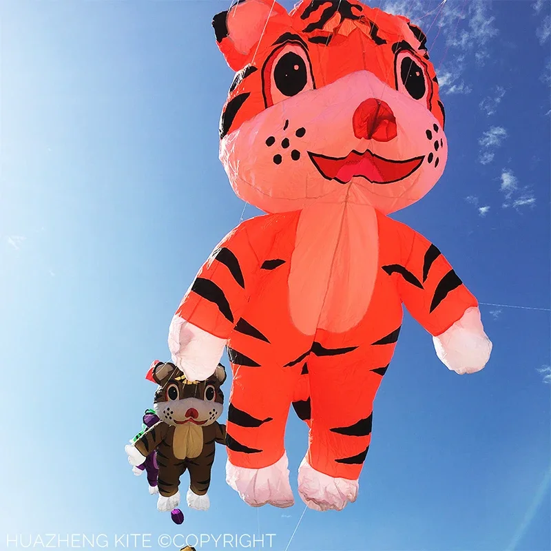 2.5M Pendant Tiger Soft Kite Inflatable Toys Christmas GiftS Kite Outdoor Flight Guidance Easy To Fly Tear Resistant