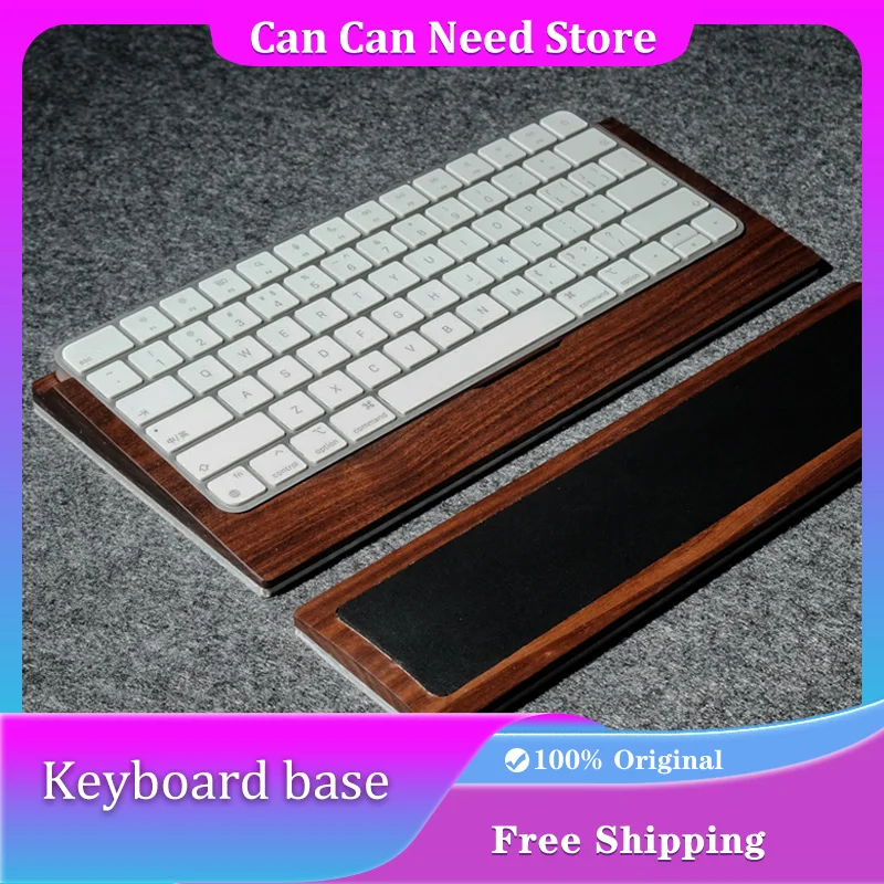 

Miaokong 2/3 Keyboard Tray Stand Walnut Wood Trackpad Tray Desktop Keyboard Base IOS Ergonomic Tray Keyboard Plam Rest Storage