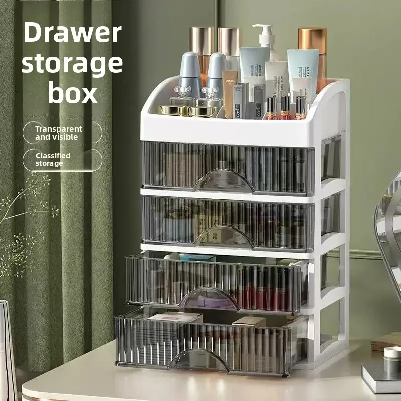 New  5-layer Makeup Storage Box Debris Storage Box Drawer-style Dressing Table Office DeskCosmetics Multi-layerstoragecabinet