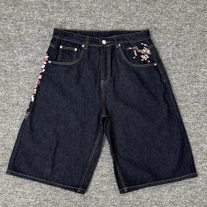 Classic Trend Derschutze Denim Shorts Men Women Casual High-quality Pattern Embroidery Jeans
