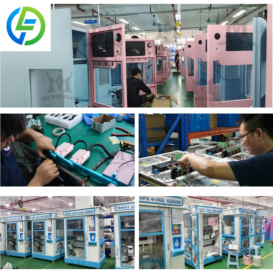 24 Hour Yogurt Soft Ice Cream Vending Machine Customized with Coin QR Code Token Payment System Commercial Grade