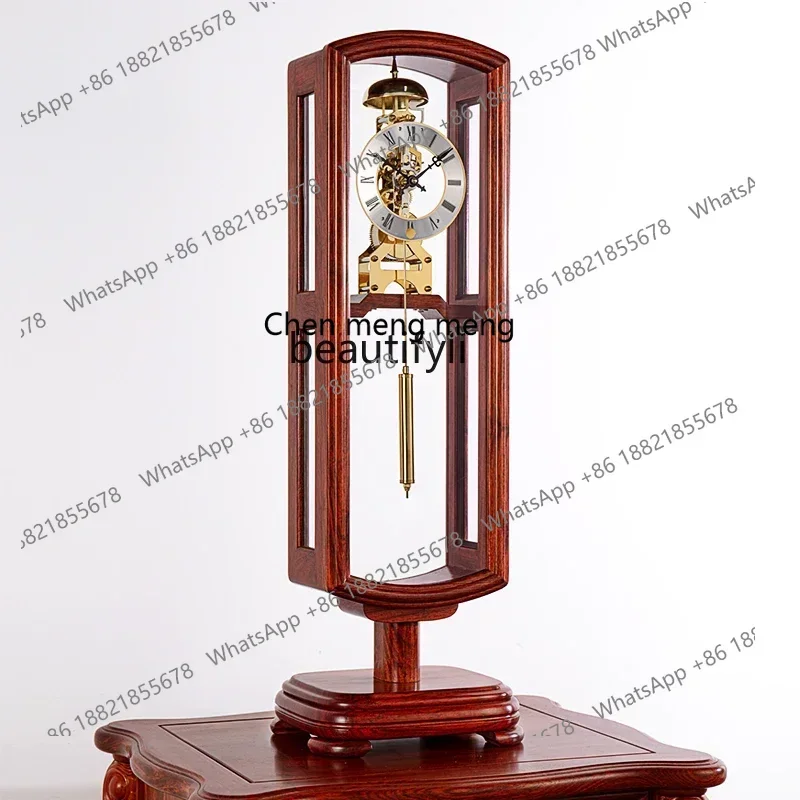 

X Han Shi European style desk clock living room decorative clock counter desktop desk clock hedgehog red sandalwood floor