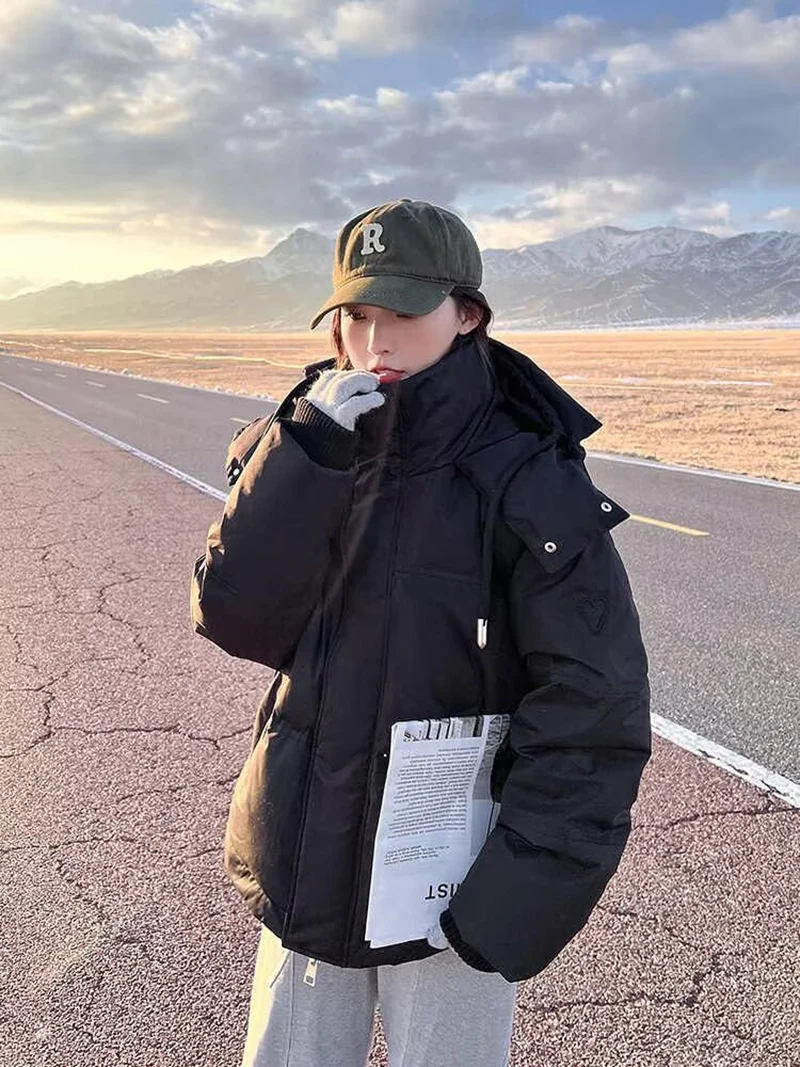 Parkas Womens Nieve Winter Sherpa Quilted Diamond-Decorated Double-Layered Fitted Waistband Full-Zip Turtleneck Insulated Tender