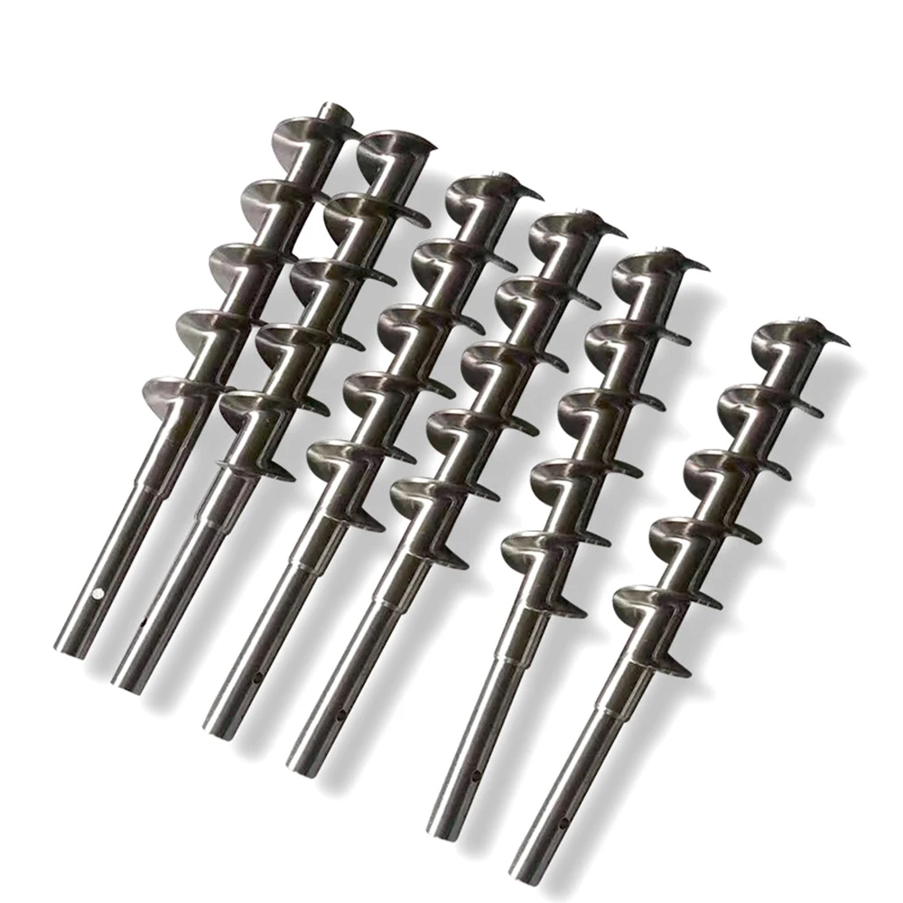 Custom Stainless Steel 316 Extruder Screw Feeding Spiral Screw Injection Molding Machine Screw SACM645, 42CrMo