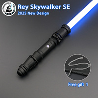 TXQSABER Rey Skywalker Lightsaber Jedi Force Neopixel Sword Yellow Blade Heavy Dueling Black Rey Special Edition Bluetooth FOC